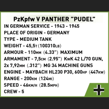 PzKpfw V Panther - Pudel 840 Kl. 1:28 HC WWII